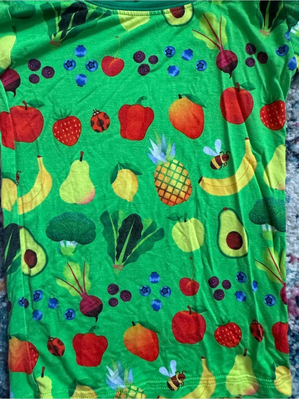 Little Sleepies Once Upon a Farm Fruits and Vegetables Print Pajamas